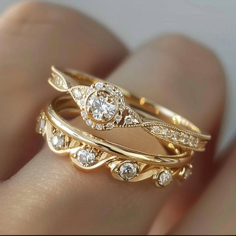 Delicate Artisan Gold Ring