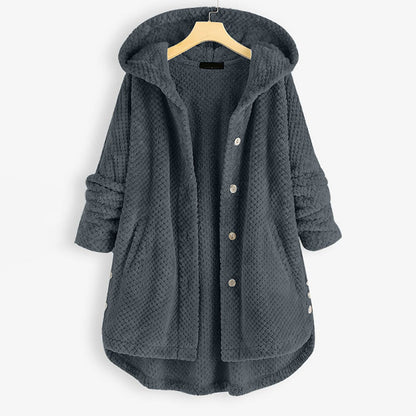 JO | warm teddy jacket with hood