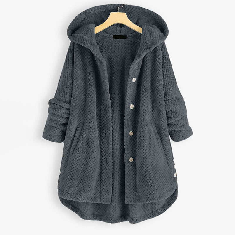 JO | warm teddy jacket with hood