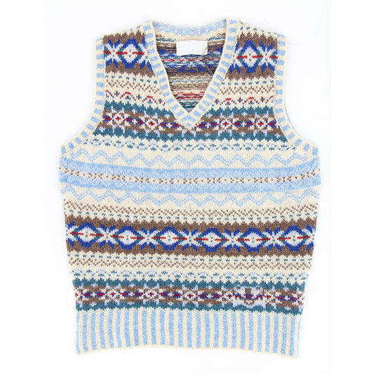 Vintage Geometric Icelandic Knit Vest Sweater elevenforest