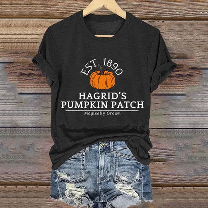 Women's Hagrid’s Pumpkin Patch Print Casual T-Shirt artswardrobe