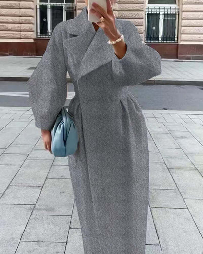 JO | Vintage wool coat with lantern sleeves and turn-ups