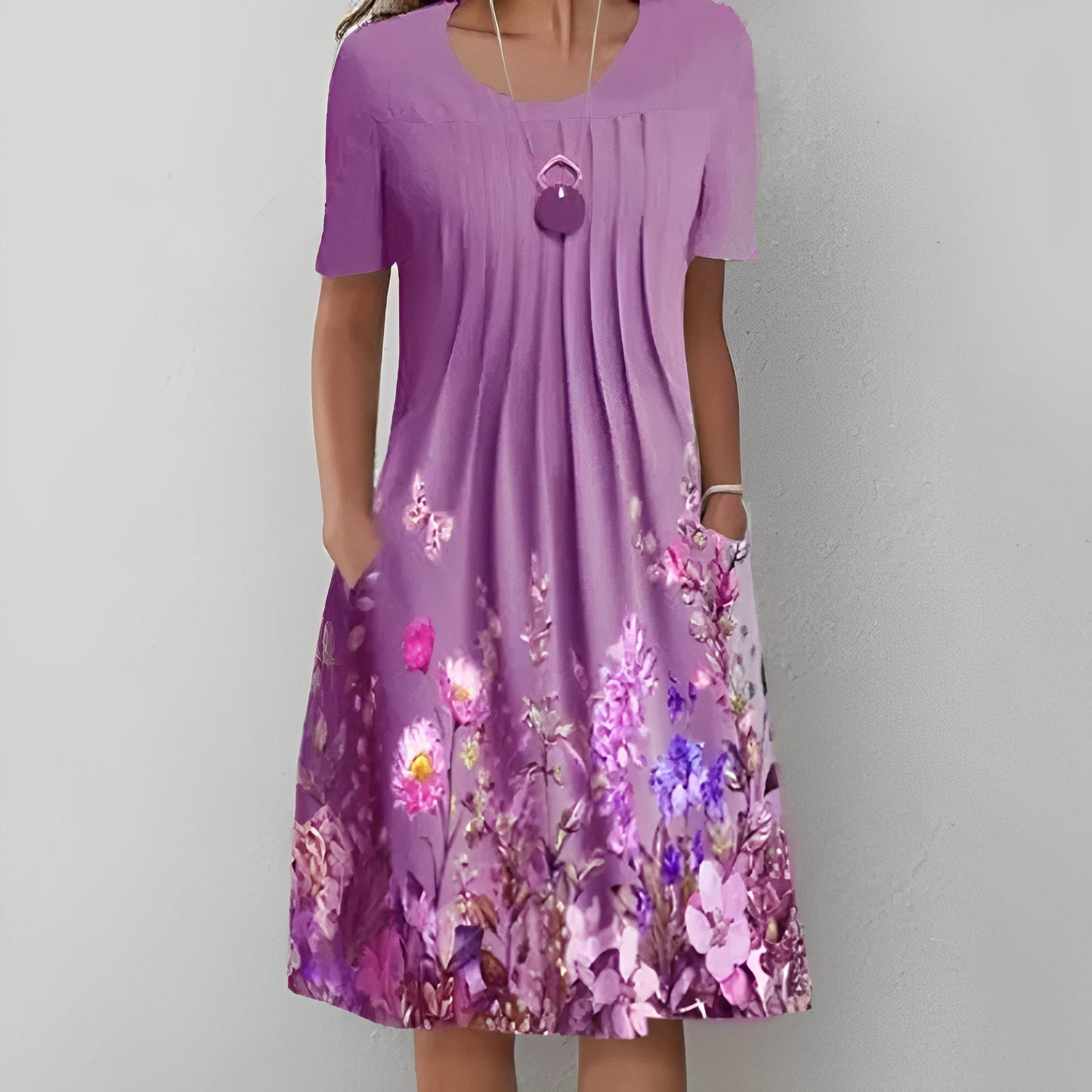 KS | Midi dress with floral print