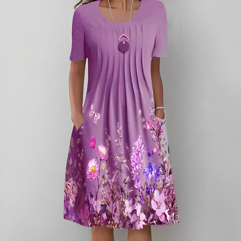 KS | Midi dress with floral print