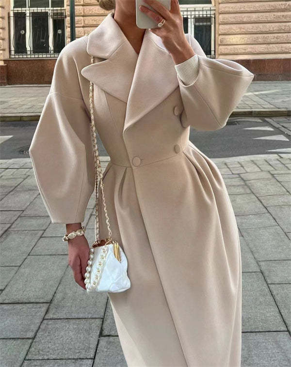 JO | Vintage wool coat with lantern sleeves and turn-ups