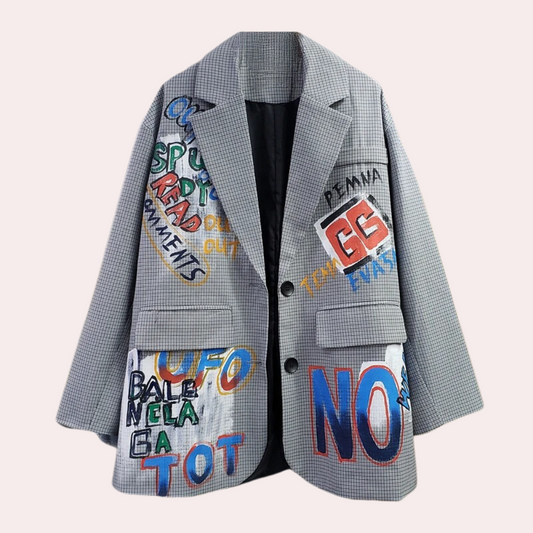 JO | Large ladies' blazer with text