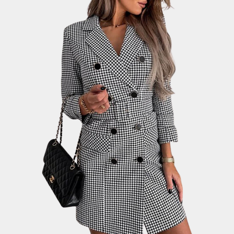 JO | Stylish blazer dress with belt for women