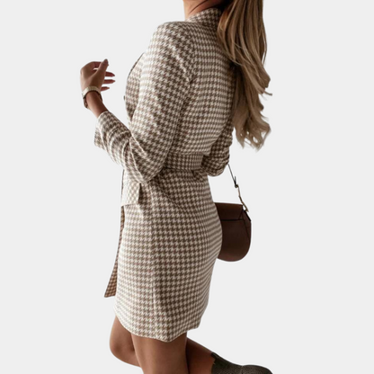JO | Stylish blazer dress with belt for women