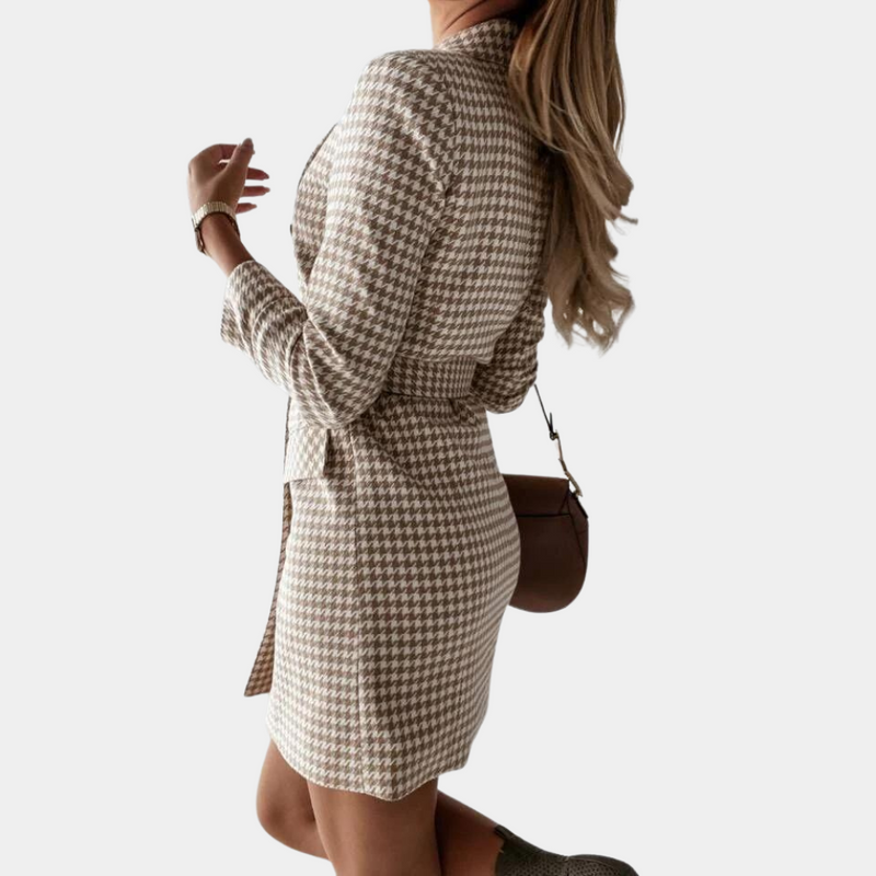 JO | Stylish blazer dress with belt for women