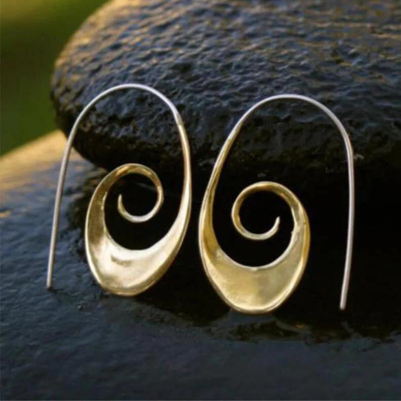 Delicate Artisan Gold Earring