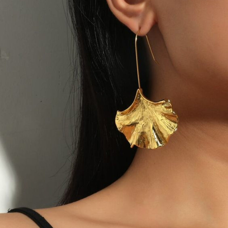 Delicate Artisan Gold Earring