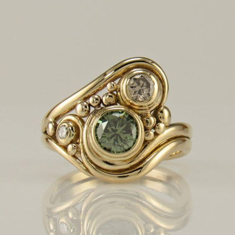 Delicate Artisan Gold Ring
