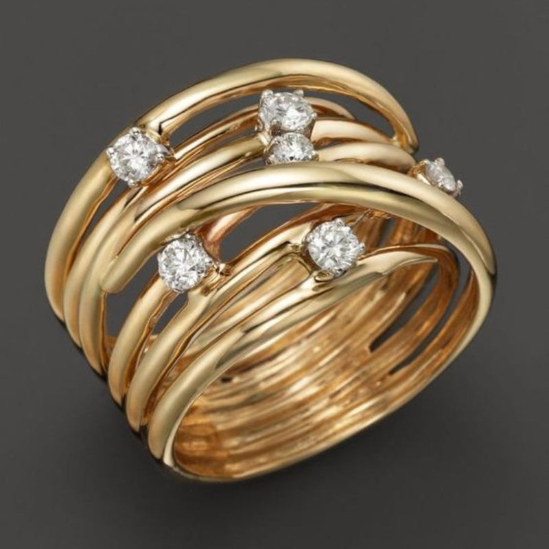Delicate Artisan Gold Ring