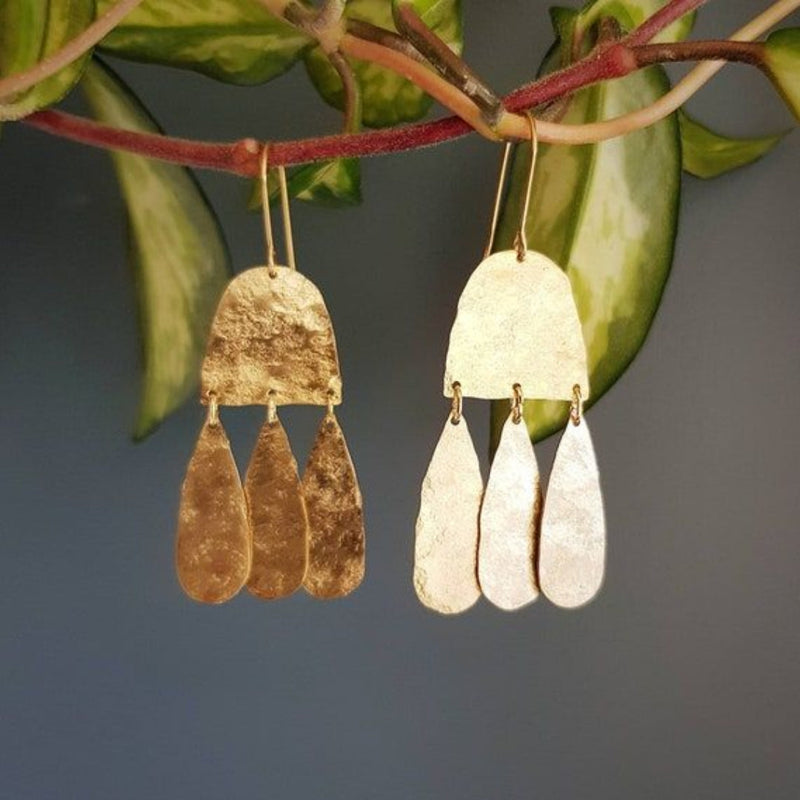 Delicate Artisan Gold Earring