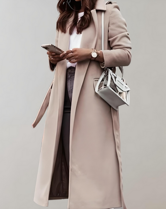 JO | long jacket with side pockets and zipper