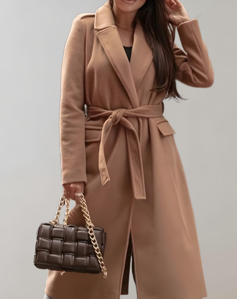 JO | long jacket with side pockets and zipper