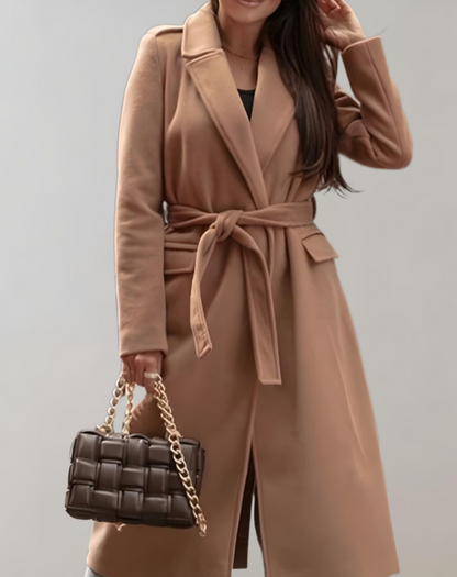 JO | long jacket with side pockets and zipper