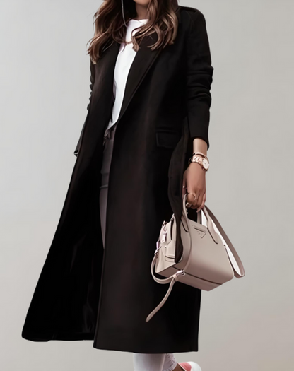 JO | long jacket with side pockets and zipper