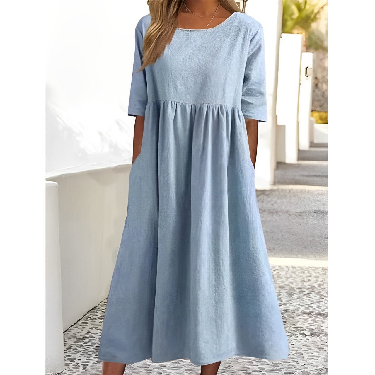 KS | Plain midi dress