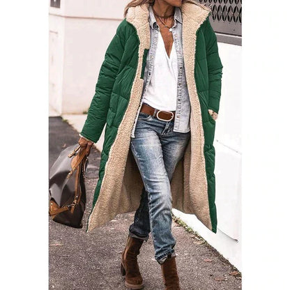 JO | Reversible long sherpa jacket