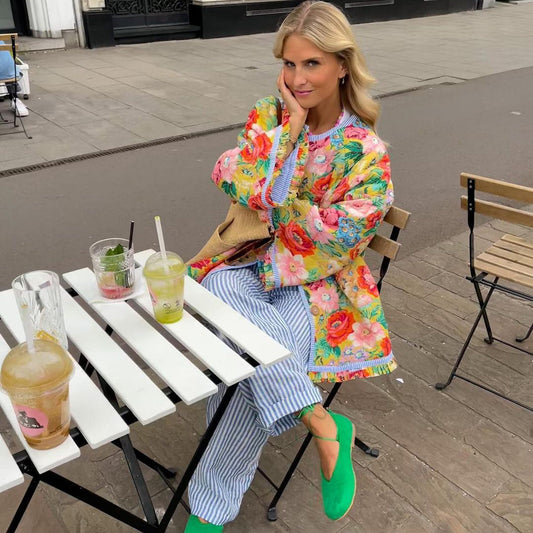 JO | Printed women's blazer with floral pattern
