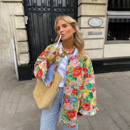 JO | stylish printed quilted jacket
