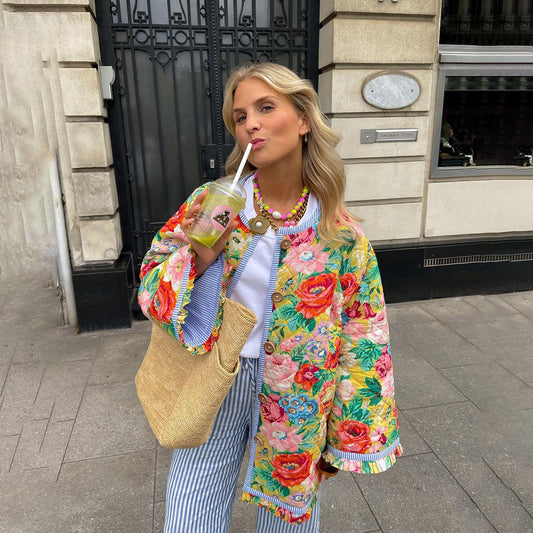 JO | stylish printed quilted jacket