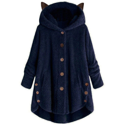 JO | Warm plush lined cat coat