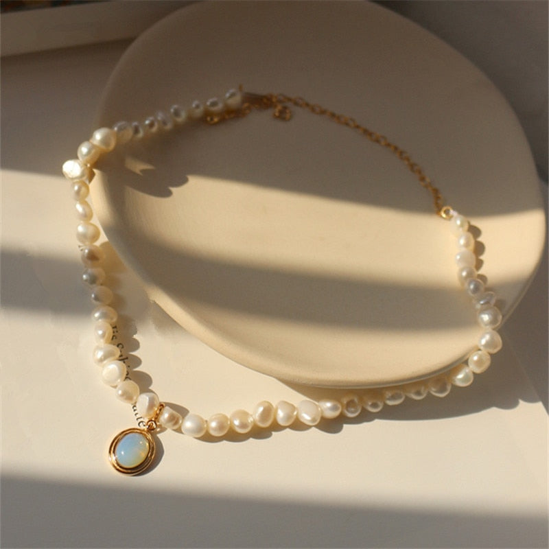 Delicate Artisan Pearl Pendant