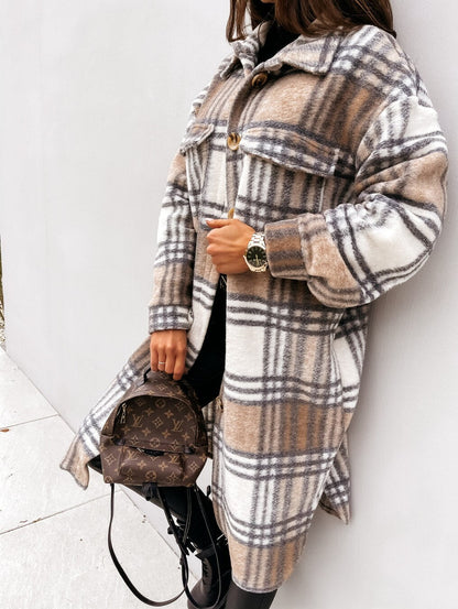 JO | Long Plaid Jacket™: For women