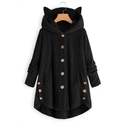 JO | Warm plush lined cat coat