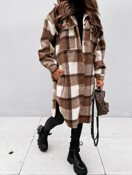 JO | Long Plaid Jacket™: For women