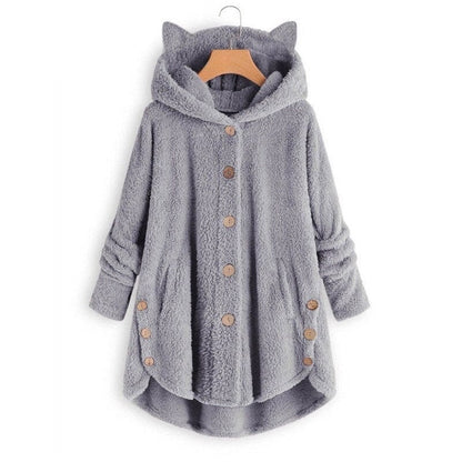 JO | Warm plush lined cat coat