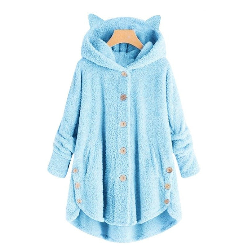 JO | Warm plush lined cat coat