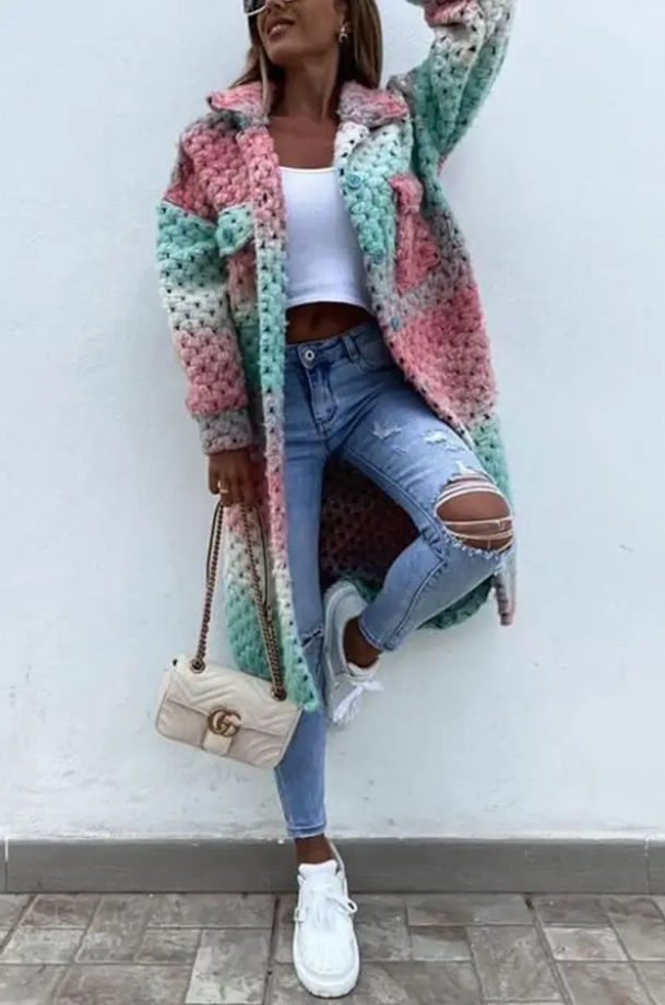 JO | casual plaid braided jacket