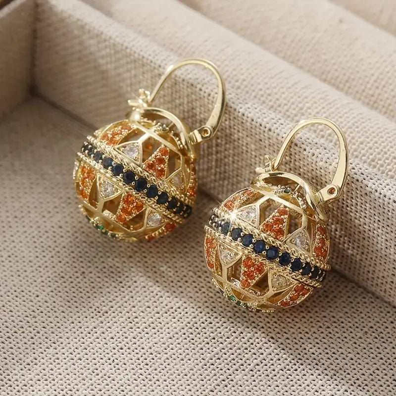 Delicate Artisan Gold Earring