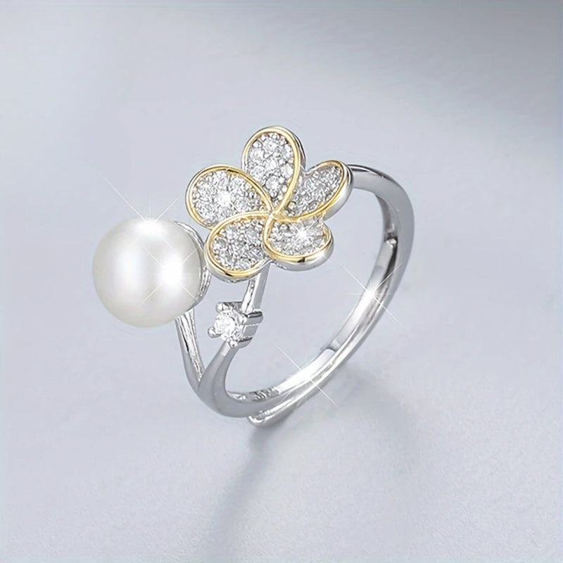 Romantic Pearl Ring for Special Moments