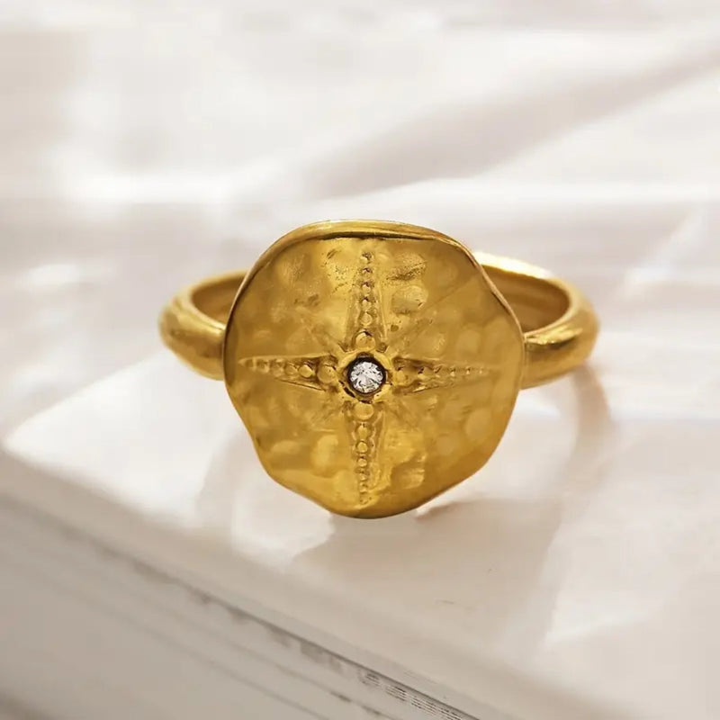 Delicate Artisan Gold Ring