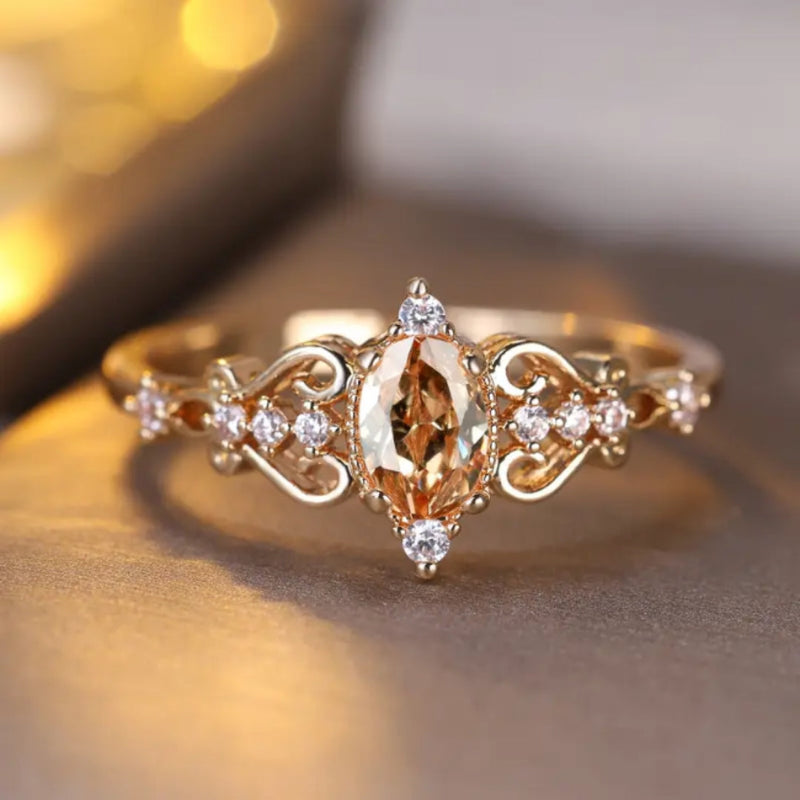 Delicate Artisan Gold Ring