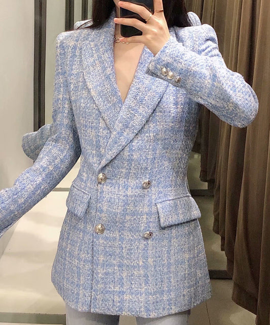JO | Tweed jacket with two rows of buttons for women