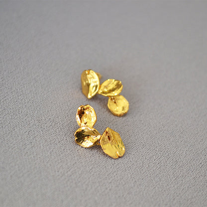 Vintage Handmade Gold Earring