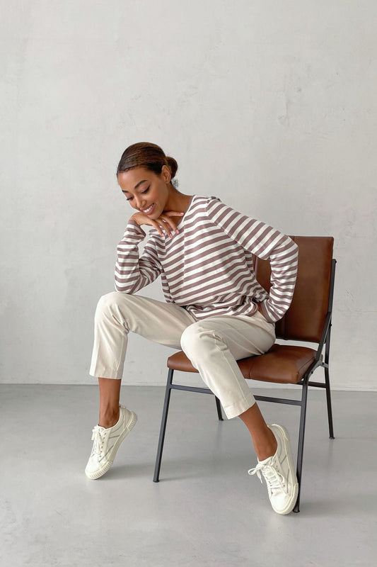 KS | Classic striped long-sleeved shirt