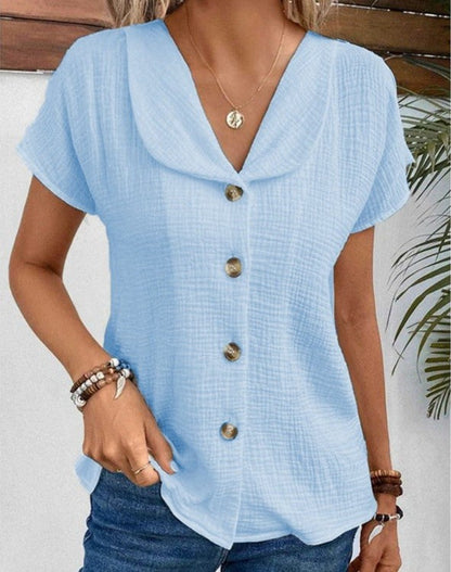 KS | Elegant & stylish button-down blouse with collar