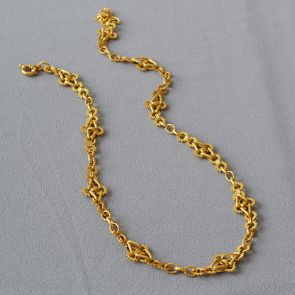 Vintage Handmade Gold Necklace