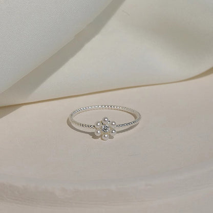 Delicate Artisan Pearl Ring