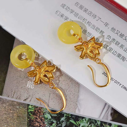 Delicate Artisan Gold Earring
