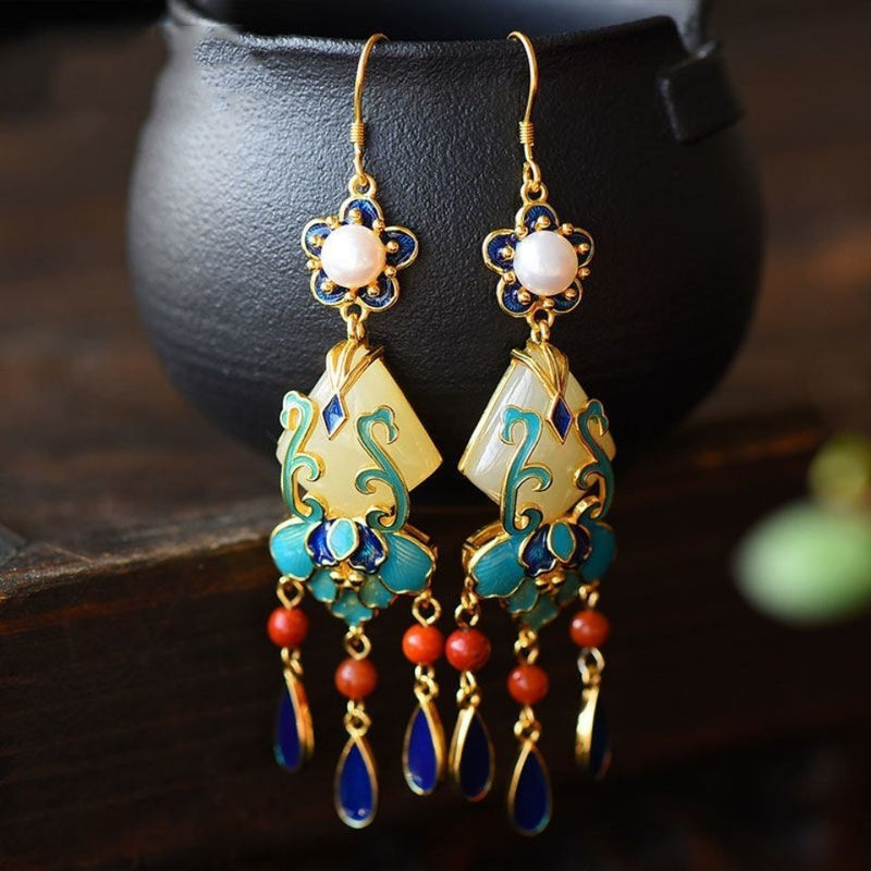 Delicate Artisan Gold Earring