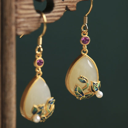 Delicate Artisan Gold Earring
