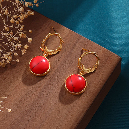 Delicate Artisan Gold Earring
