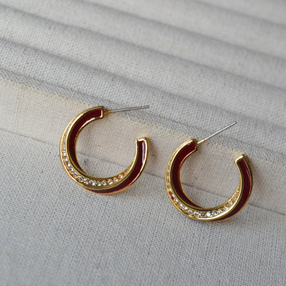 Vintage Handmade Gold Earring